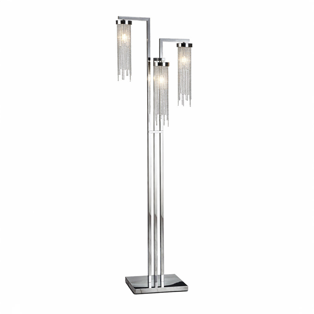 61” Modern Chrome Floor Lamp