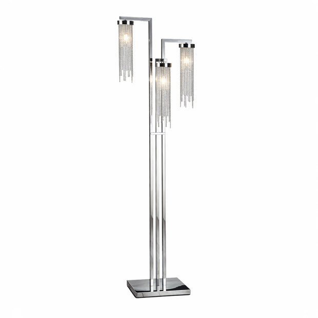 61” Modern Chrome Floor Lamp