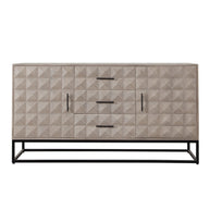 Geometric Modern Ash Wood Sideboard