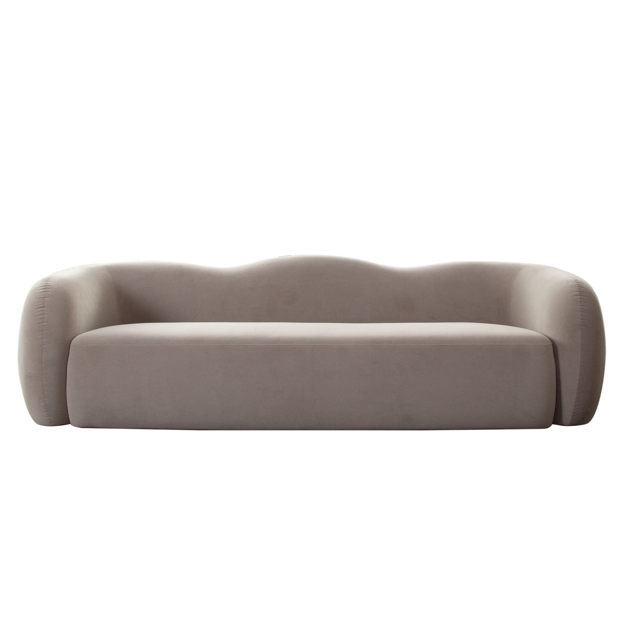 Winter Mink Performance Velvet Sculptural Sofa