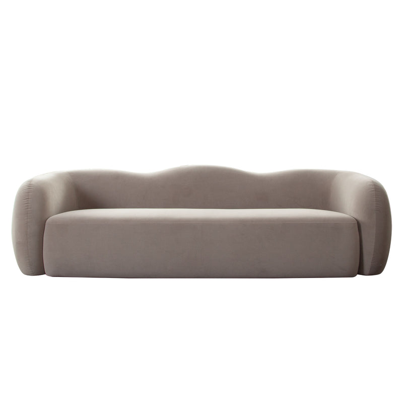 Winter Mink Performance Velvet Sculptural Sofa