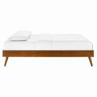 Walnut Wood Platform Full Bed Frame