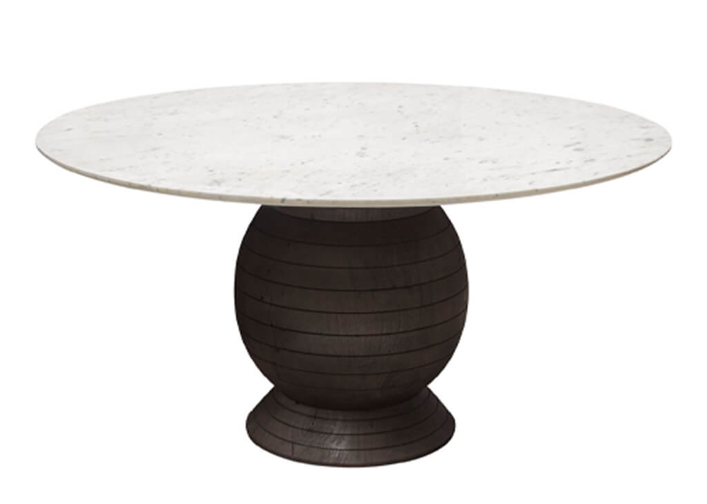 Marble & Acacia Wood 5 PC Dining Set