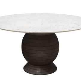 Marble & Acacia Wood 5 PC Dining Set