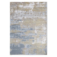 Modern Abstract Area Rug – Grey, Beige & Gold