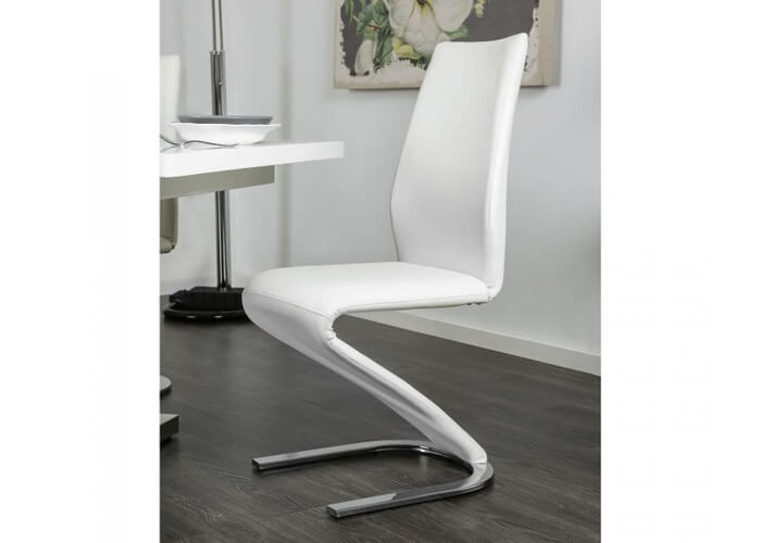 Modern High Gloss & Z-Shaped Dining Set