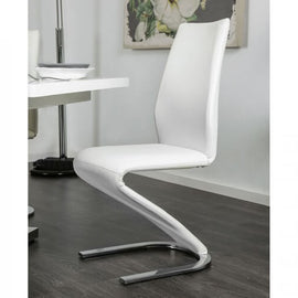 Modern High Gloss & Z-Shaped Dining Set