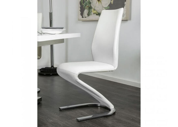 Modern High Gloss & Z-Shaped Dining Set