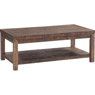 Wood Coffee Table with Lower Shelf