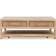 Dorsey Wood Coffee Table in Granola Finish