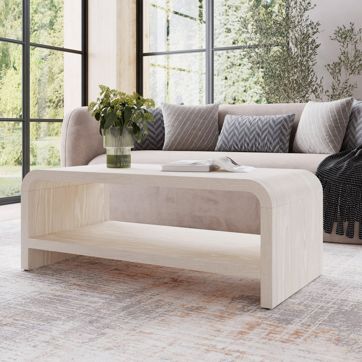 Drake Ash Wood Coffee Table – Sugar Finish