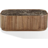 Juba Marble & Walnut Coffee Table