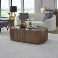Juba Marble & Walnut Coffee Table