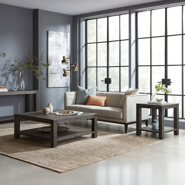 Modern Rustic Living Room Table in Graphite