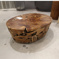 One Teak Slice Solid Wood Coffee Table
