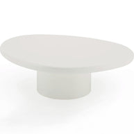 Round Modern Coffee Table in Soft White