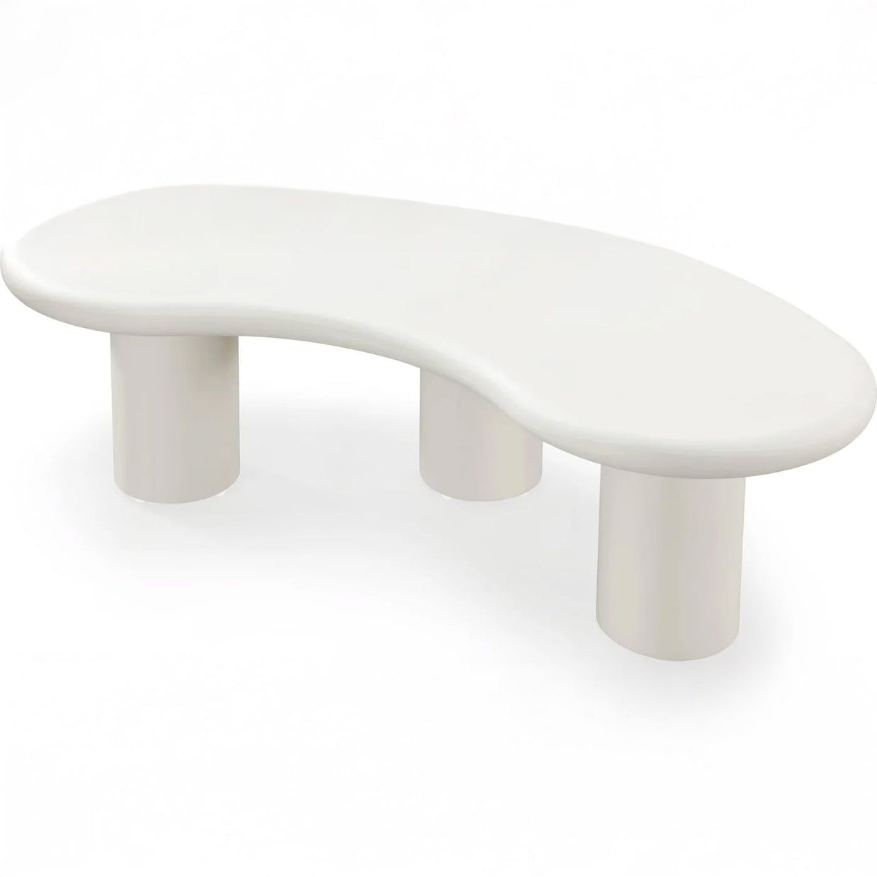 Sven Tall Modern Coffee Table in Soft White