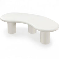 Sven Tall Modern Coffee Table in Soft White
