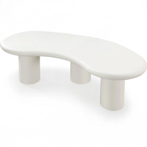 Sven Tall Modern Coffee Table in Soft White