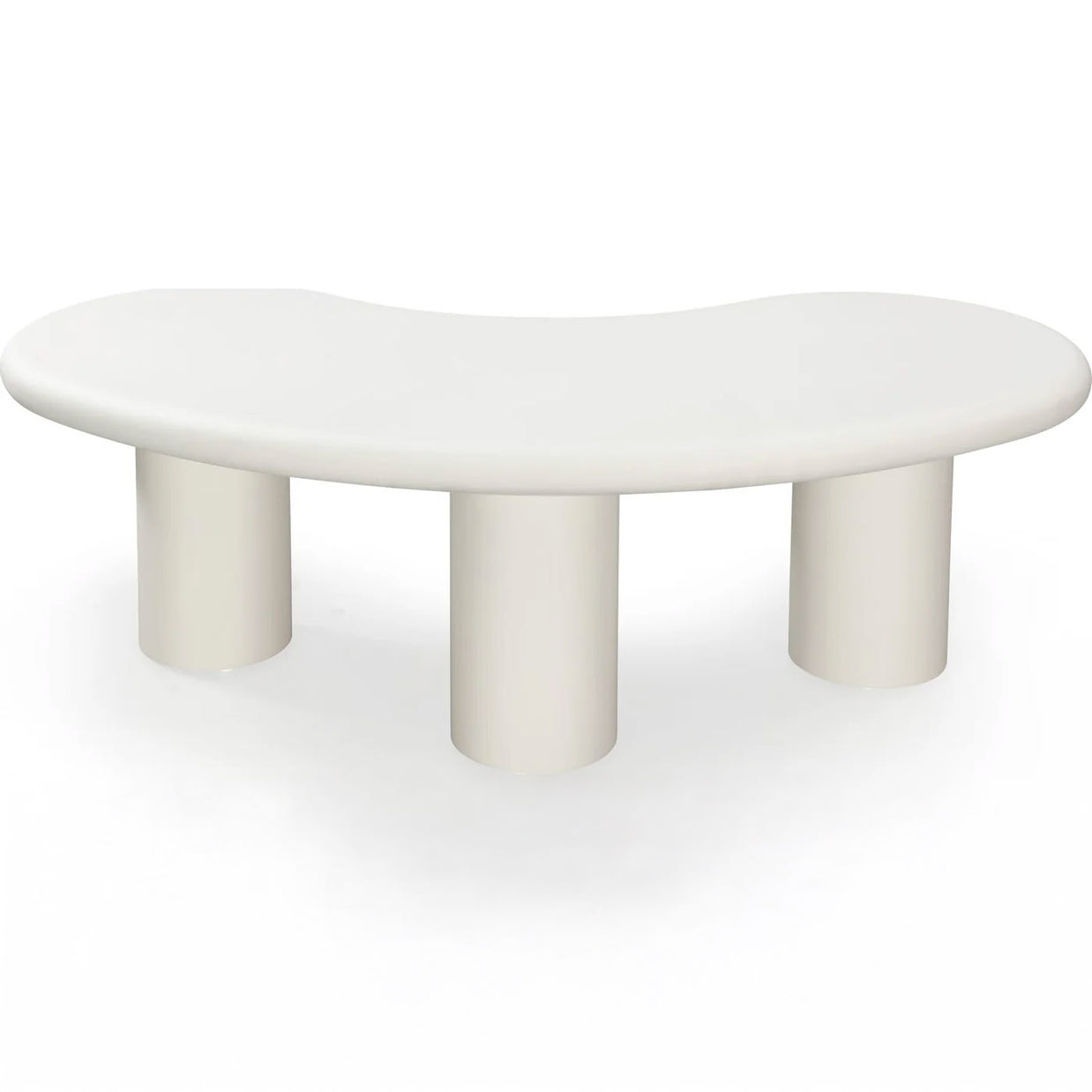 Sven Tall Modern Coffee Table in Soft White