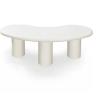 Sven Tall Modern Coffee Table in Soft White