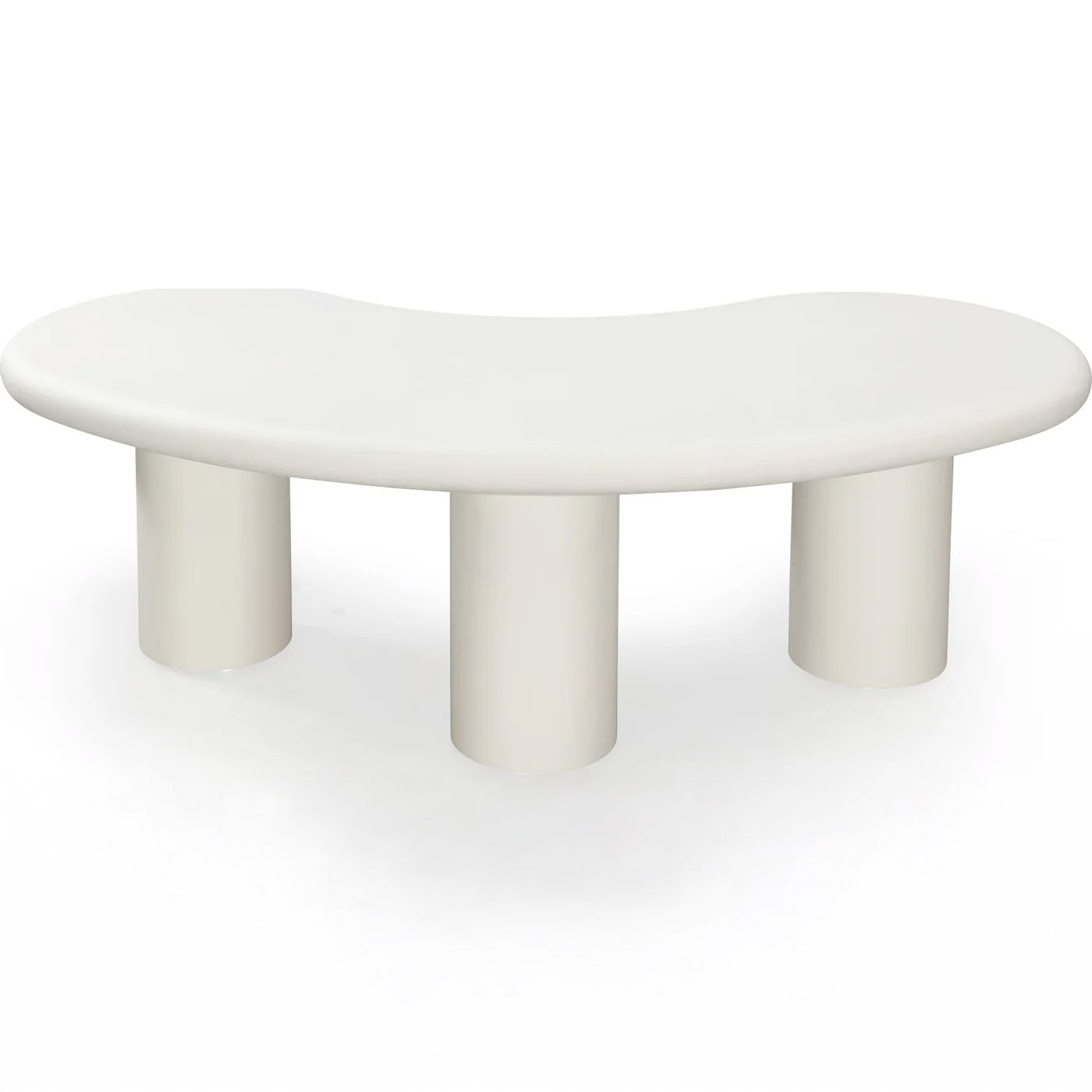 Sven Tall Modern Coffee Table in Soft White