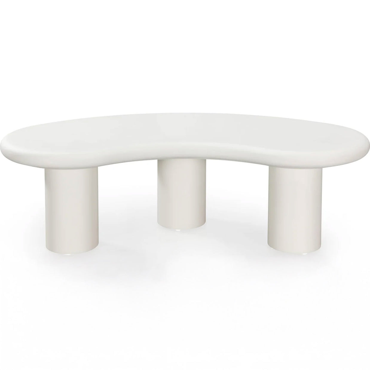 Sven Tall Modern Coffee Table in Soft White