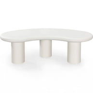 Sven Tall Modern Coffee Table in Soft White
