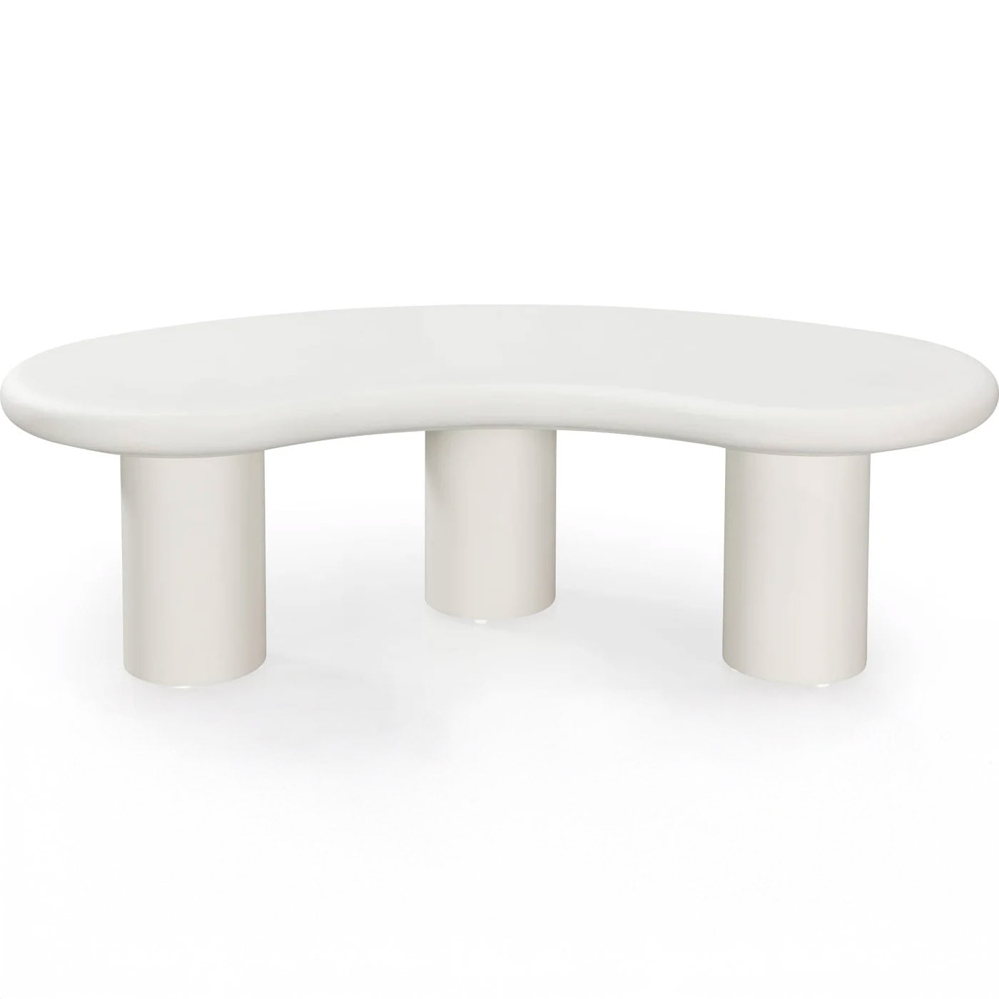 Sven Tall Modern Coffee Table in Soft White