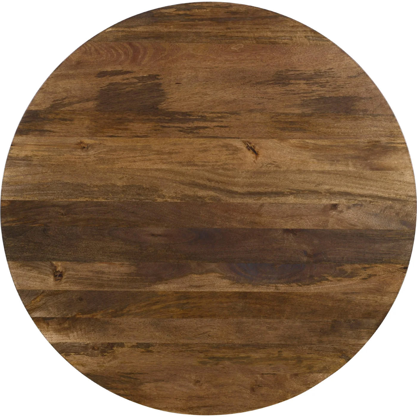 Virton Solid Wood Round Coffee Table – Smoked Brown Finish