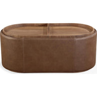 Leather Upholstered Storage Coffee Table