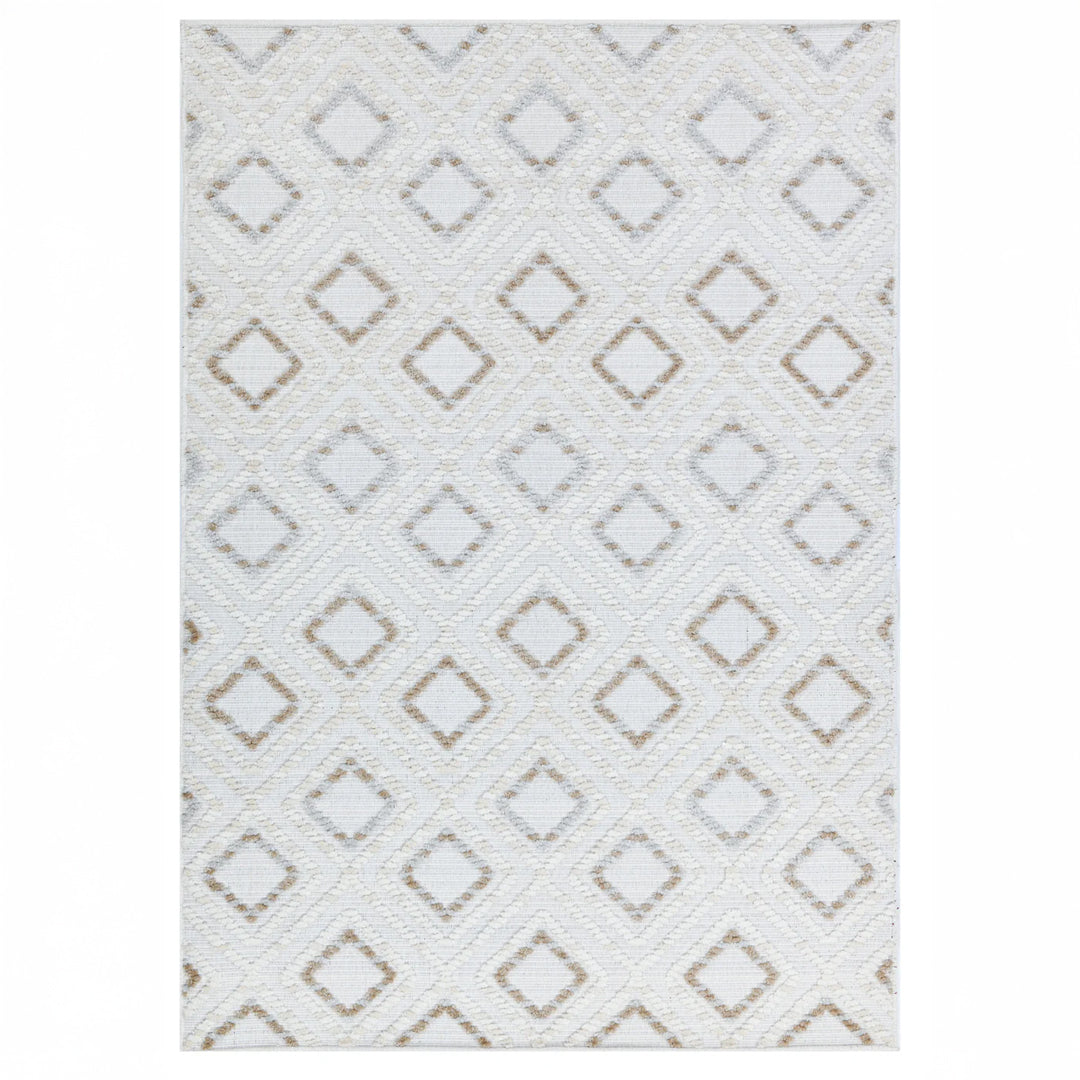 Machine Washable Diamond Area Rug