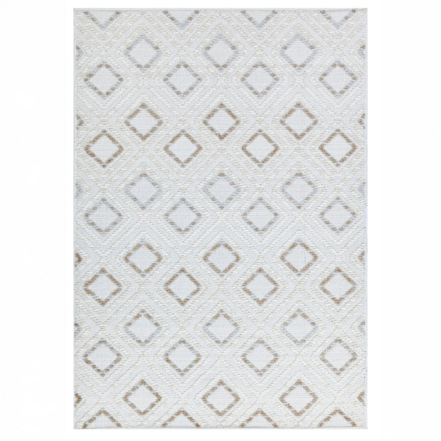 Machine Washable Diamond Area Rug
