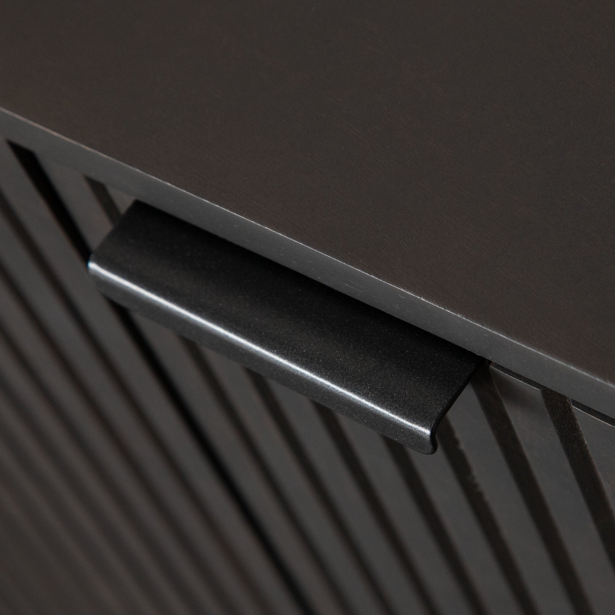 Geometric Modern Smoke Gray Sideboard