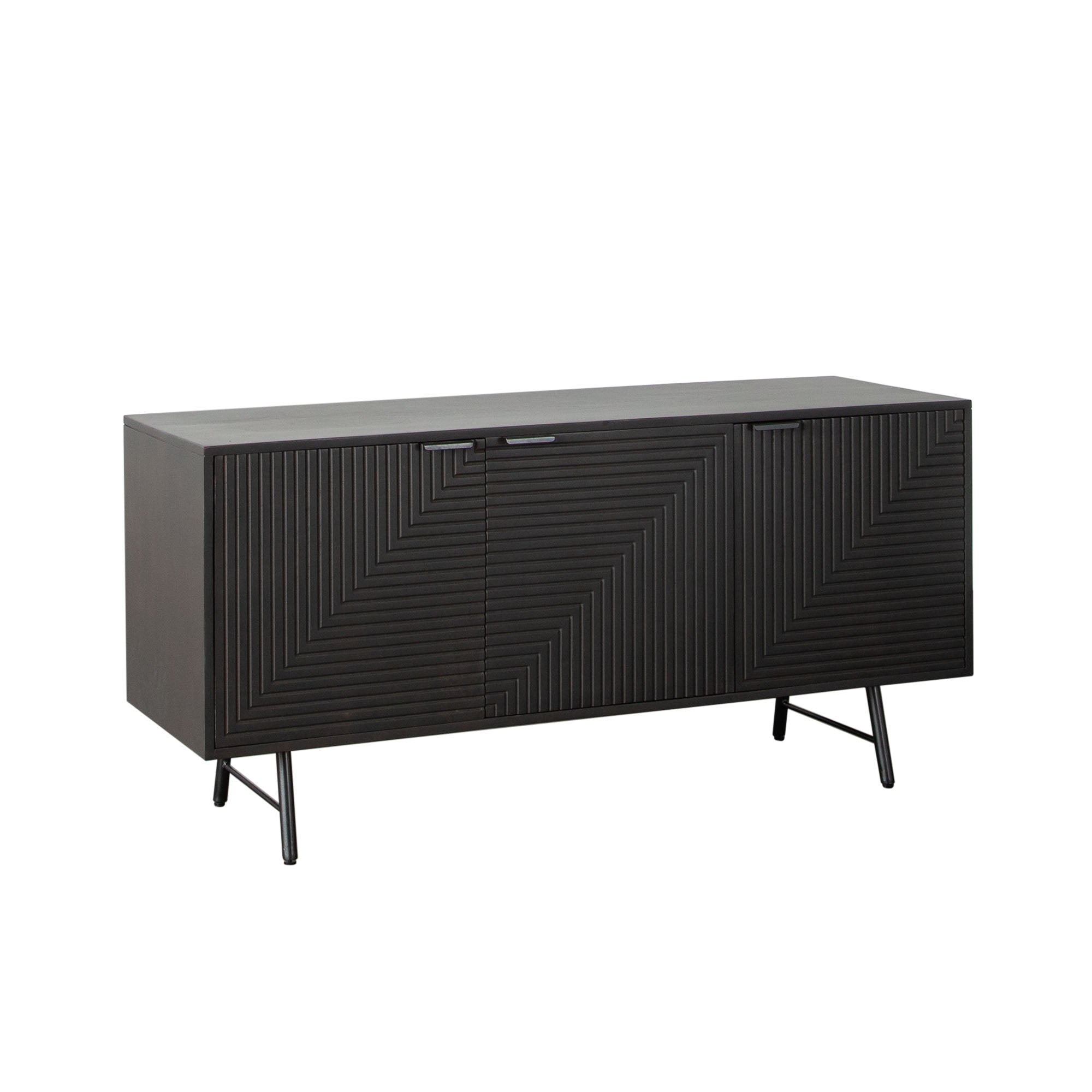 Geometric Modern Smoke Gray Sideboard