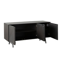 Geometric Modern Smoke Gray Sideboard