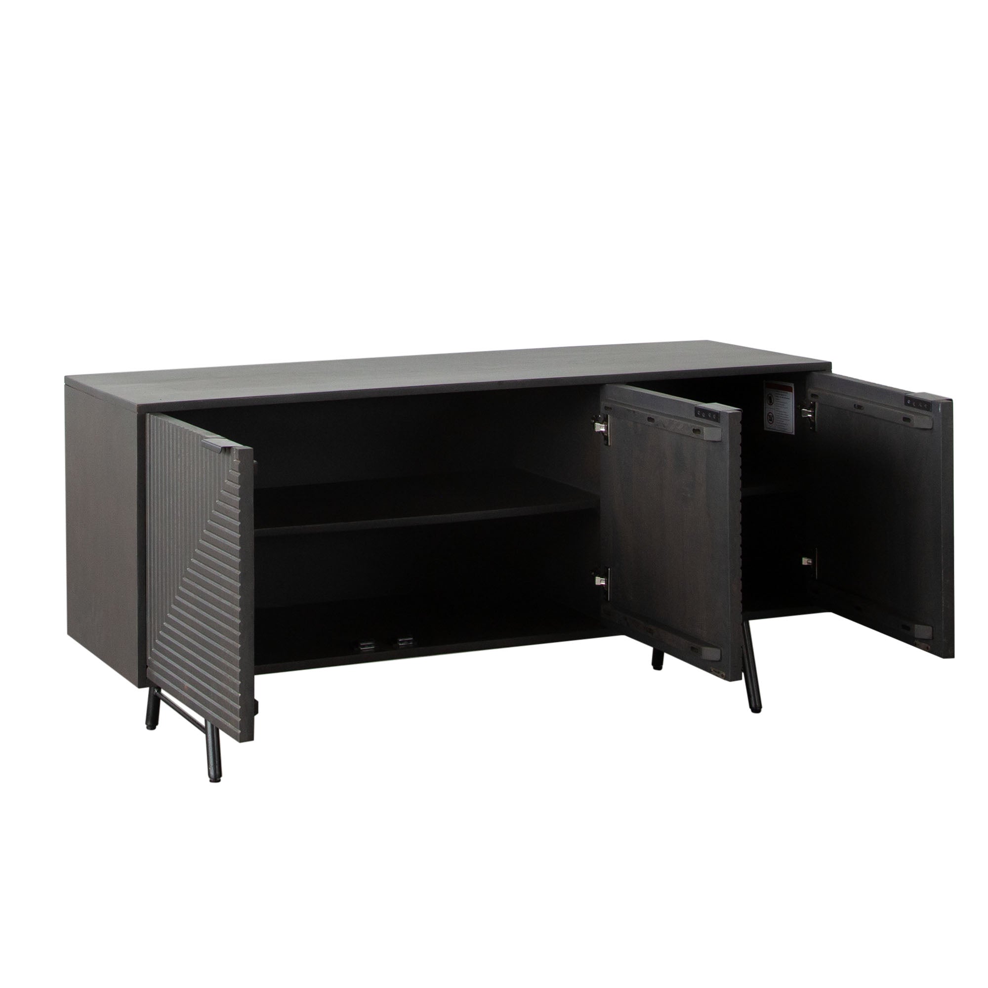 Geometric Modern Smoke Gray Sideboard