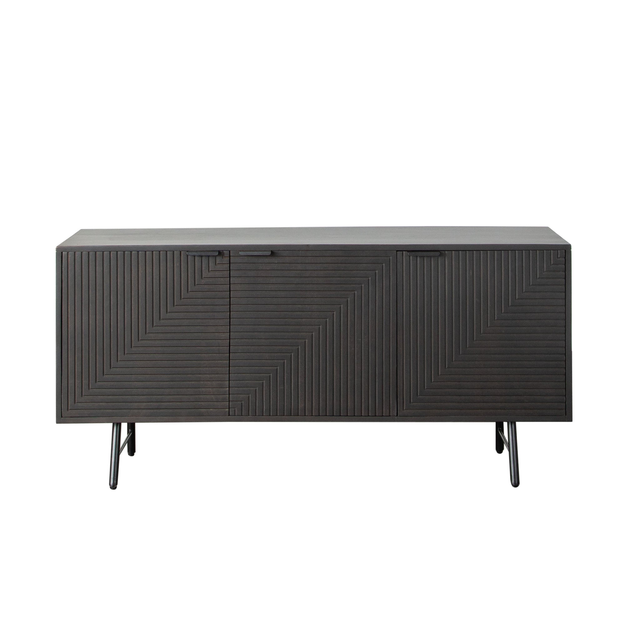 Geometric Modern Smoke Gray Sideboard