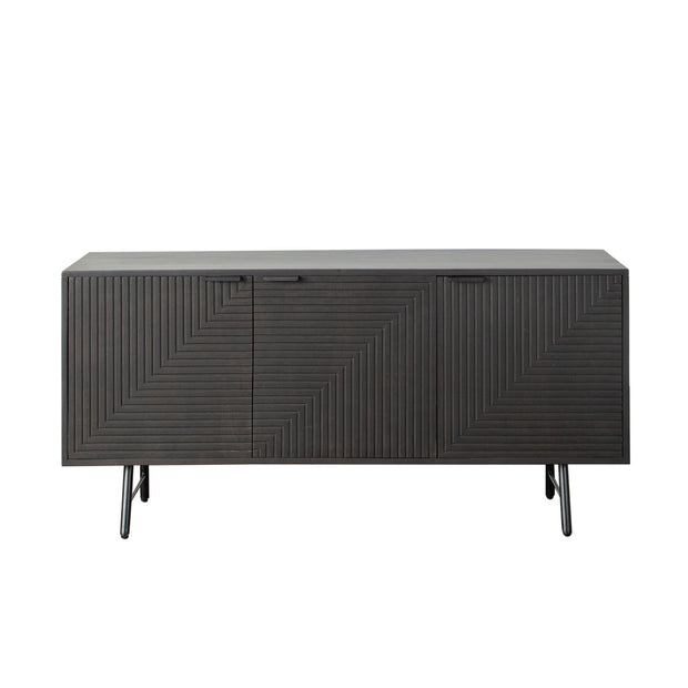 Geometric Modern Smoke Gray Sideboard