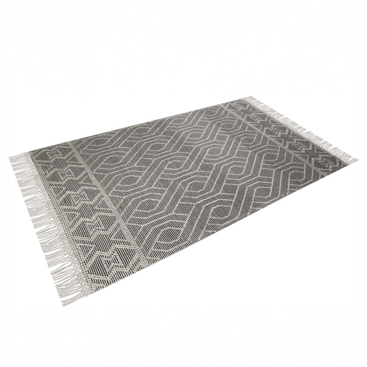 Handwoven Geometric Wool Blend Area Rug