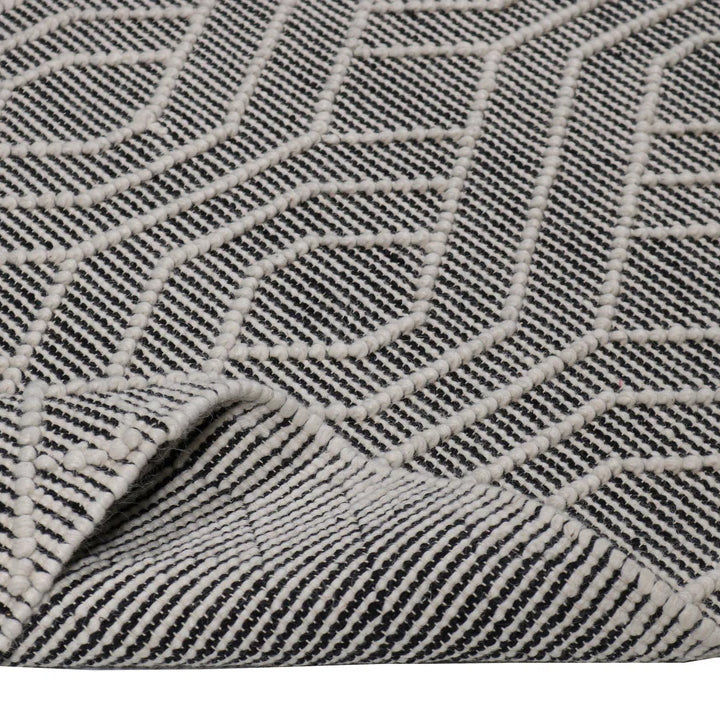 Handwoven Geometric Wool Blend Area Rug