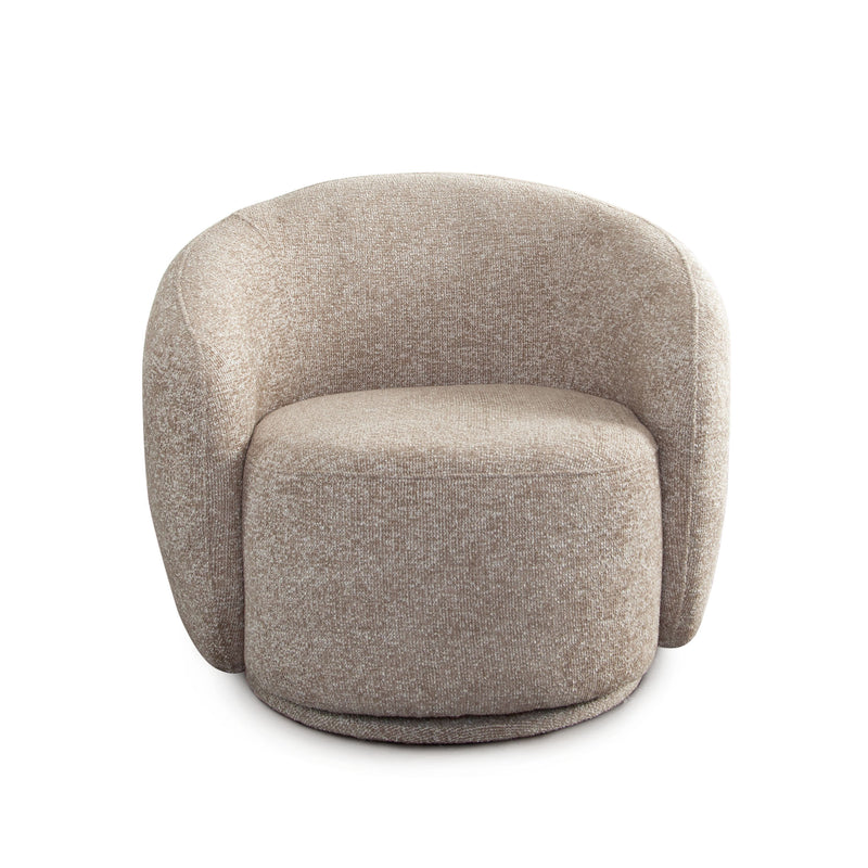 Modern Wheat Upholstered Swivel Chair
