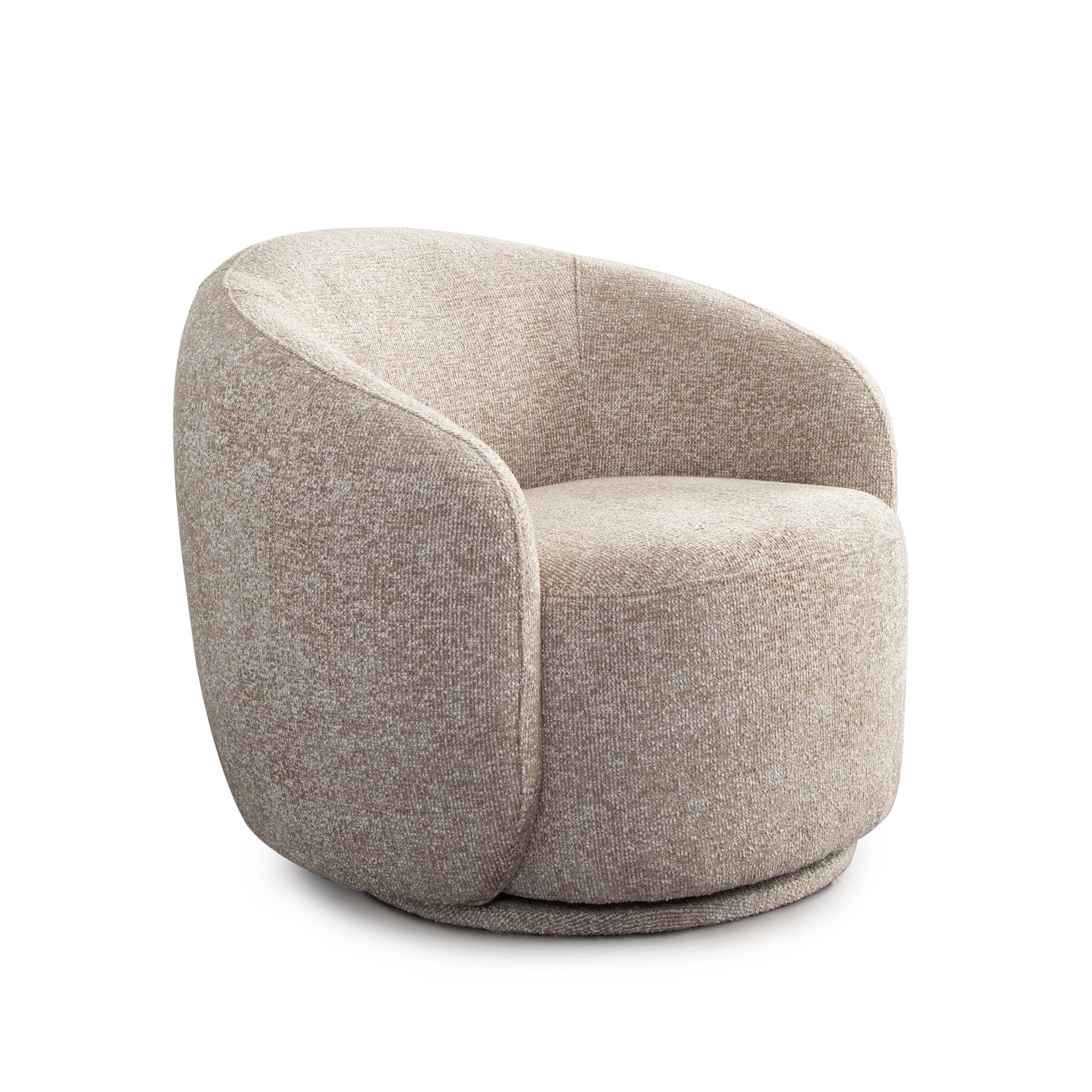 Modern Wheat Upholstered Swivel Chair