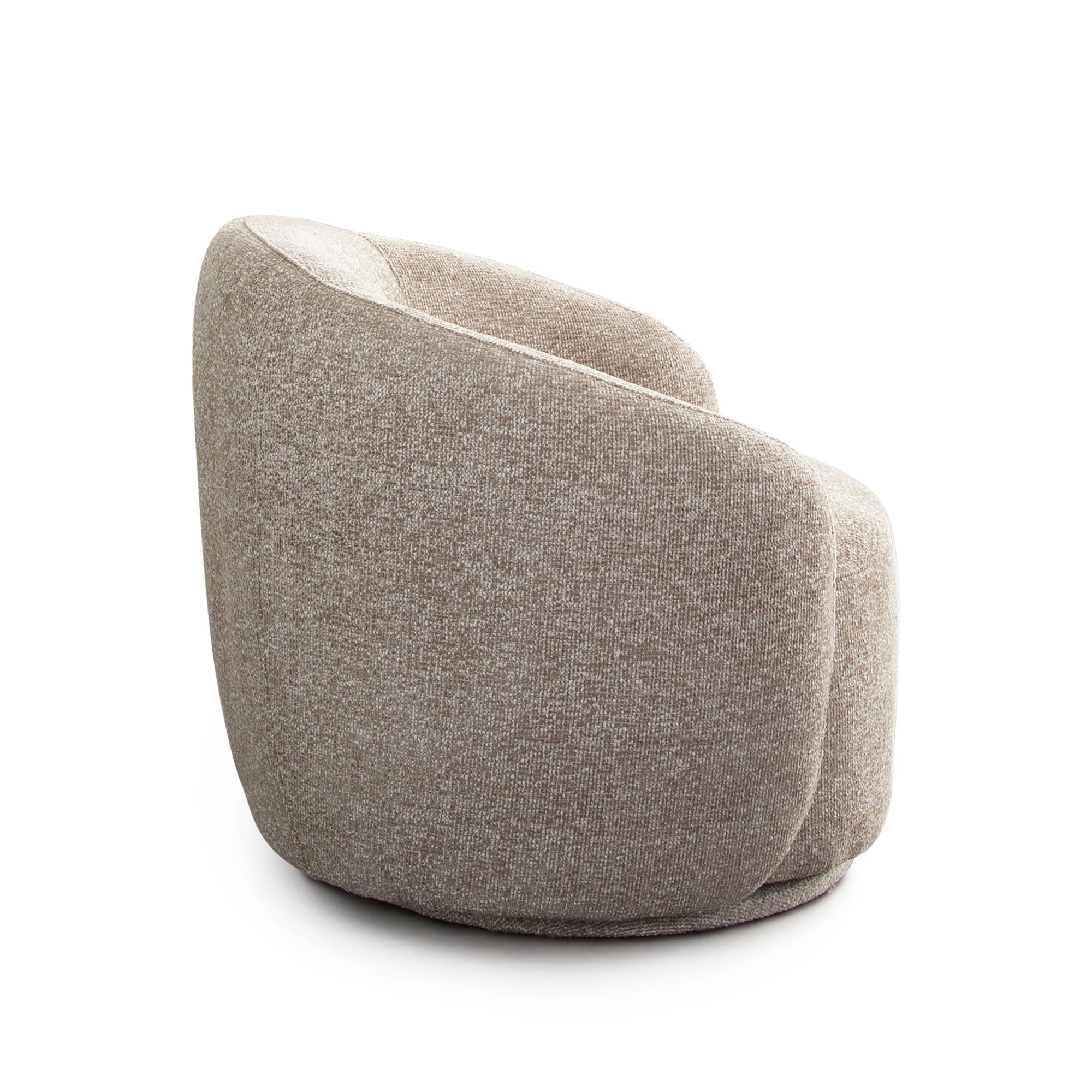 Modern Wheat Upholstered Swivel Chair