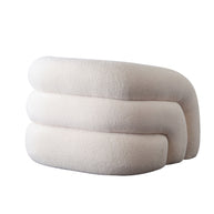 Ivory Sherpa Swivel Accent Chair