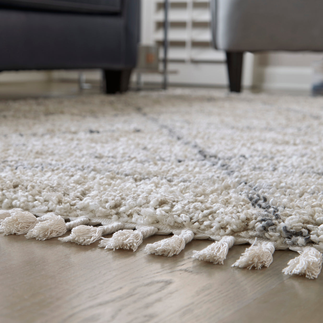 Diamond Woven Shag Area Rug