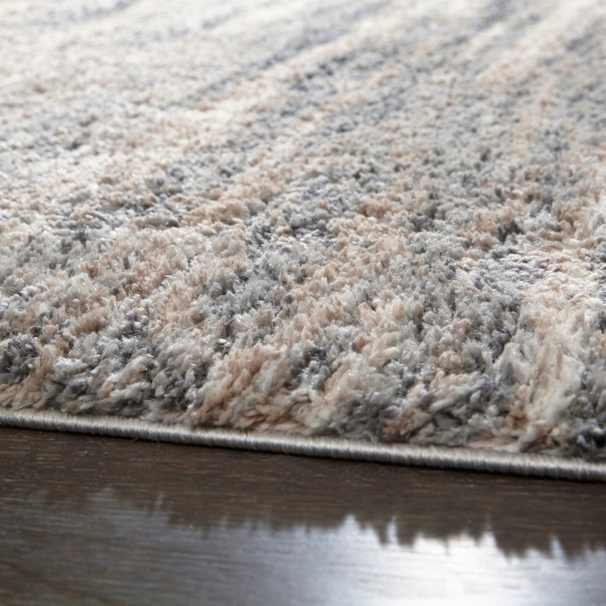 Retro Stripe Shag Area Rug