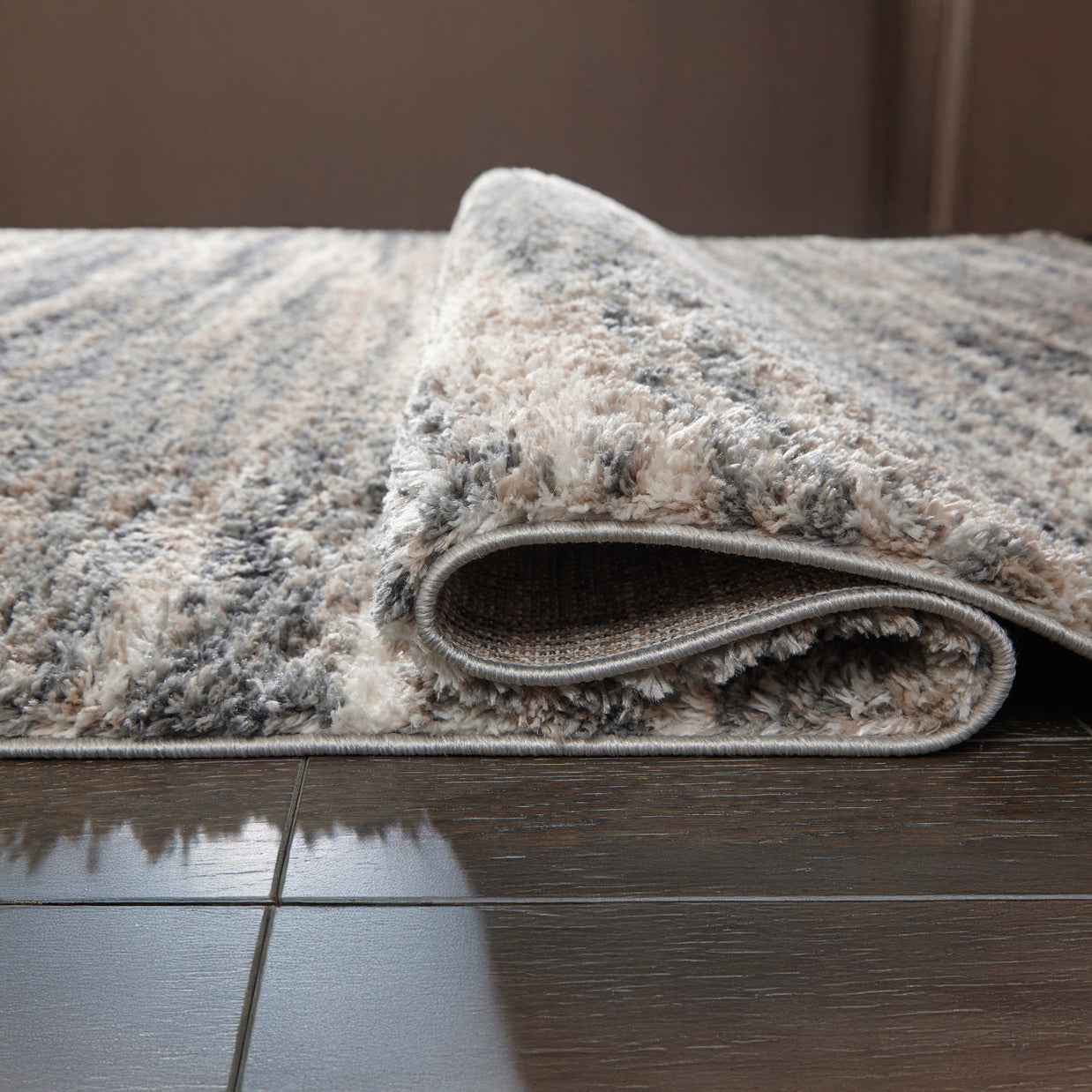 Retro Stripe Shag Area Rug