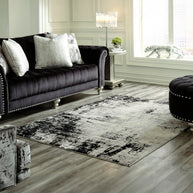 Noir Balance Abstract Area Rug