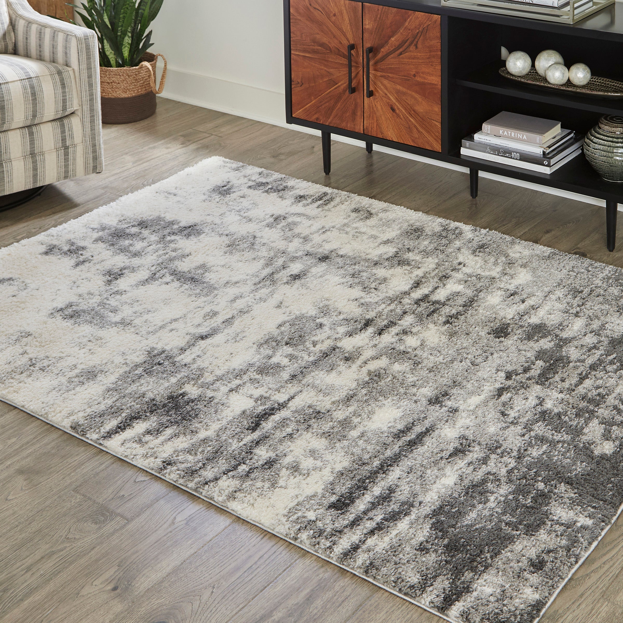Modern Abstract Plush Area Rug
